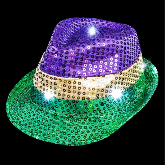 Mardi Gras Light-Up Fedora