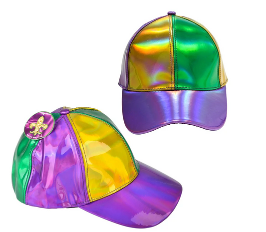 Mardi Gras Iridescent Baseball Hat