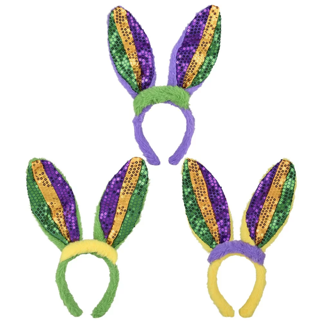 Mardi Gras Bunny Ears (Light Up)